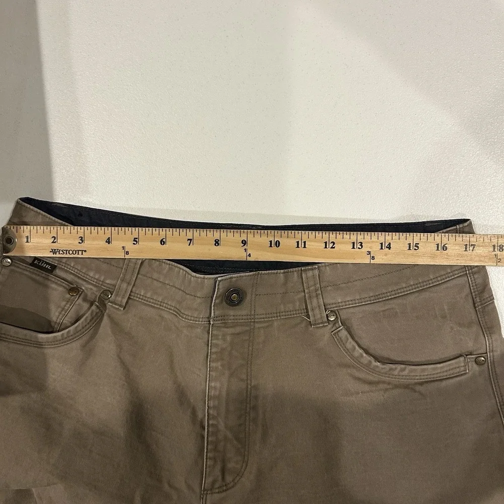 Kuhl Rydr Mens 34x29 Brown Vintage Patina Dye Canvas Outdoor Pants 5016